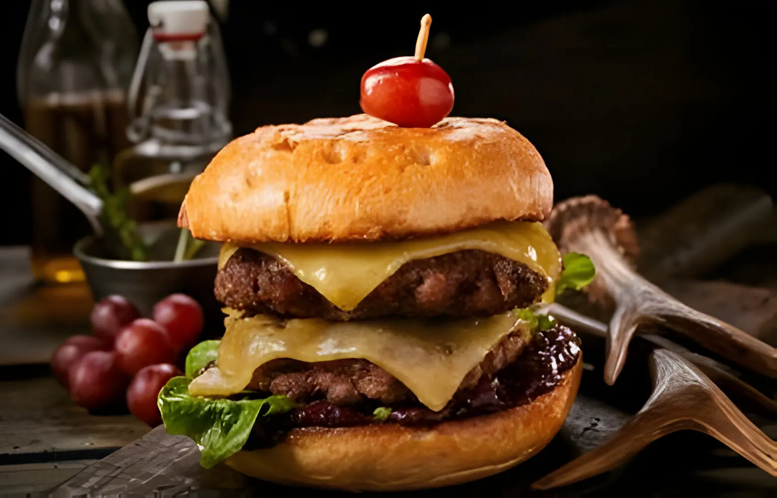 venison-cheeseburger