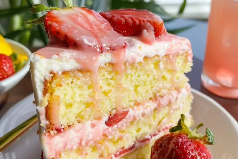 strawberry lemonade Cake